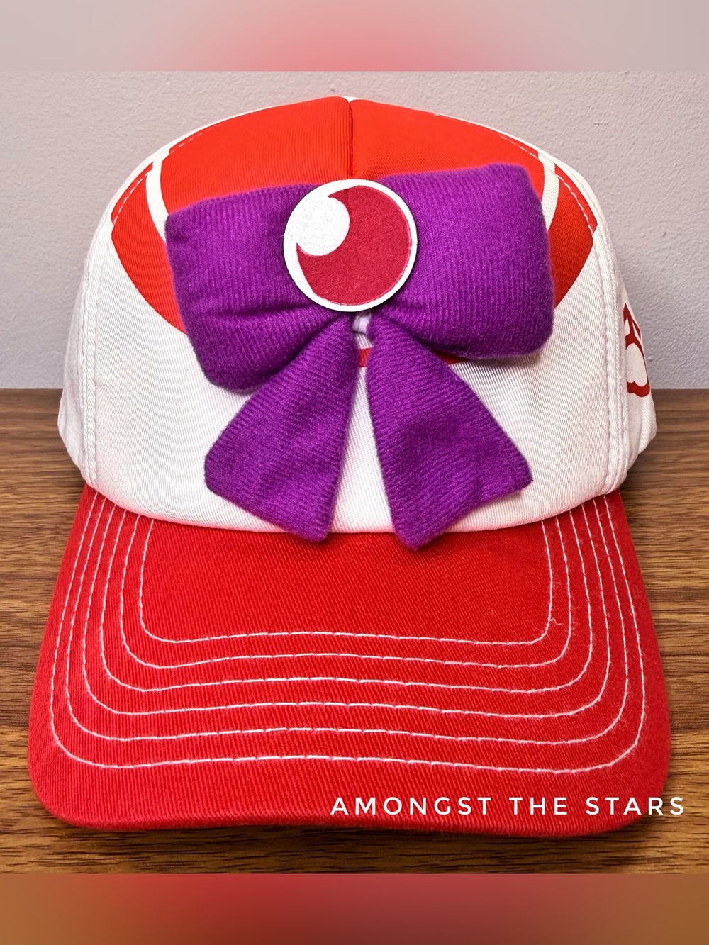 Sailor Moon Sailor Mars Rei Hino Purple Bow Red Snapback Hat Cap